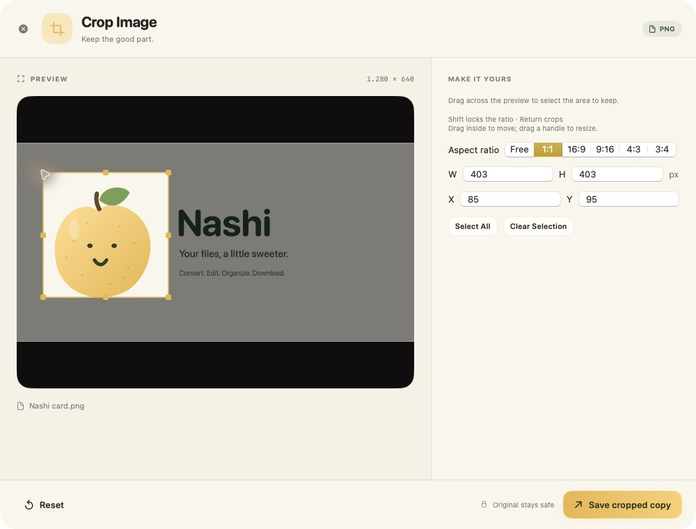macOS · Crop image